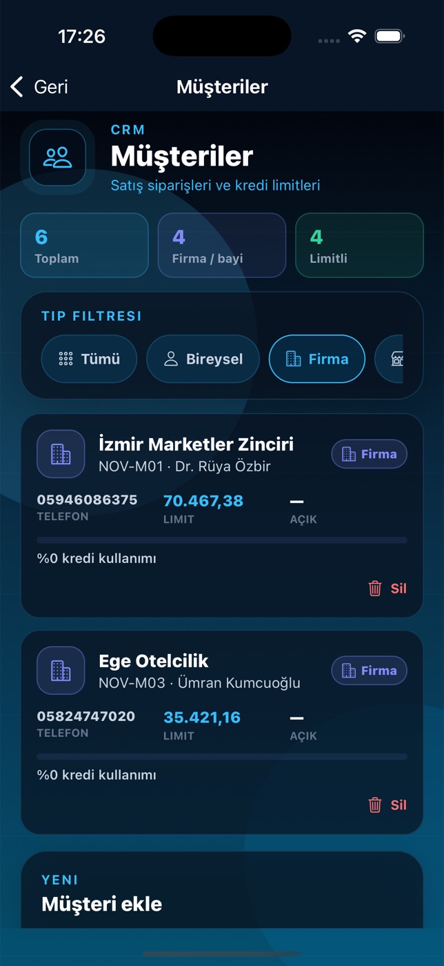 Uygulama ekranı