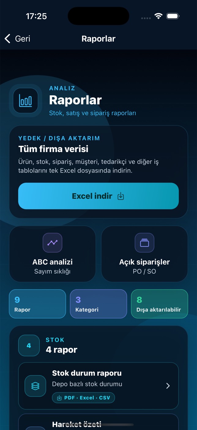Uygulama ekranı