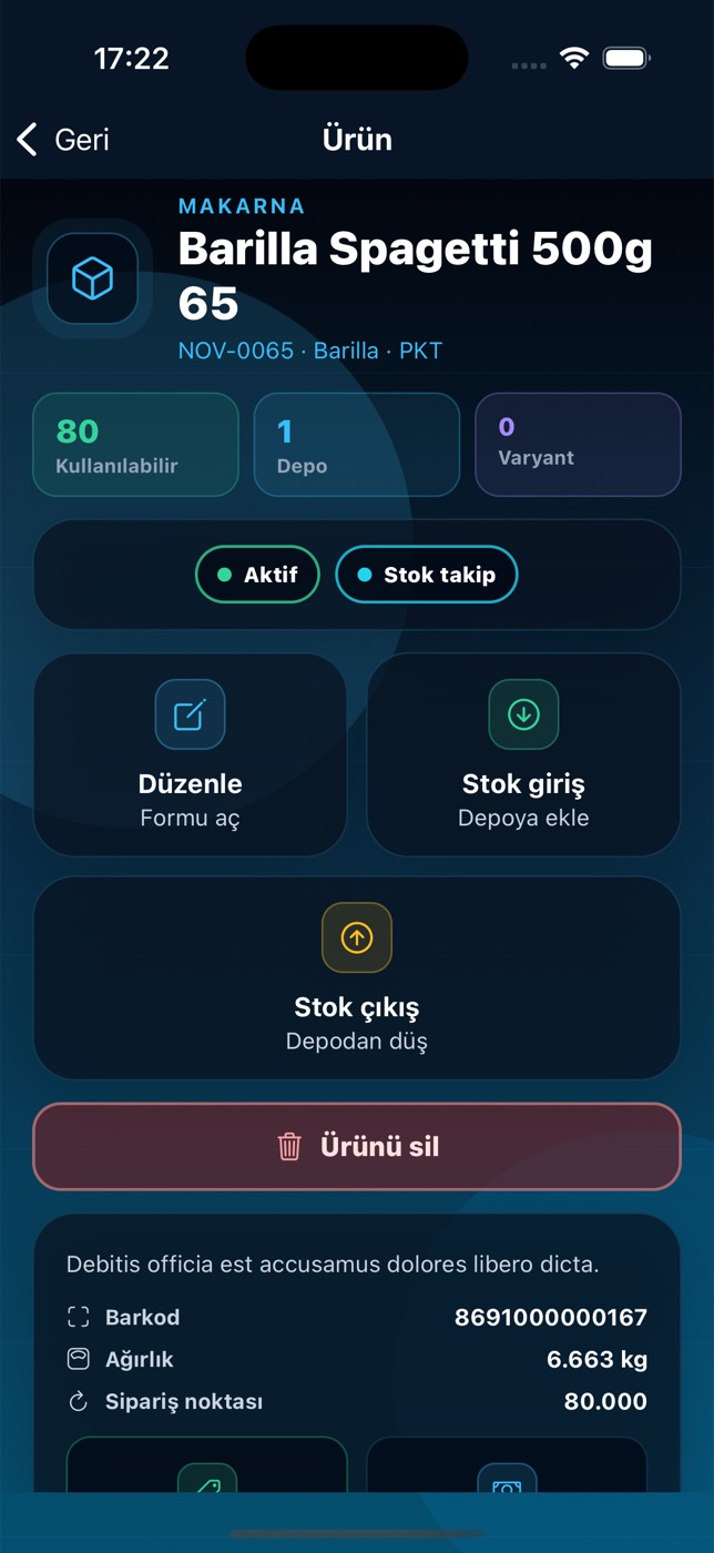 Uygulama ekranı